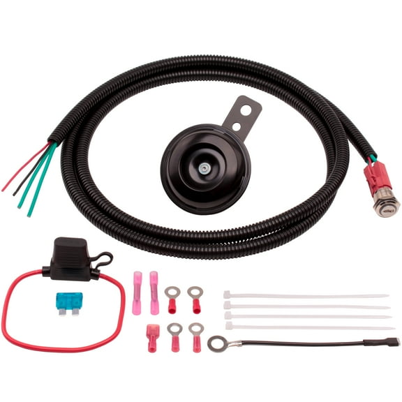 FARBIN Universal ATV Horn Kit For Polaris RZR, Ranger, General, Golf Cart, Side by Side, Dune Buggy, Sportsman, Sand Rail, UTV, Commander, Maverick & X3, etc.