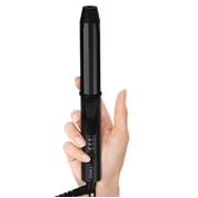 FARERY Mini Curling Iron, 1 Travel Size Hair Curler with Adjustable Temperatures, Black