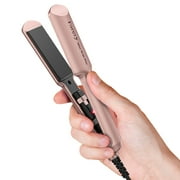 FARERY Mini Flat Iron, 1.5" Wide Portable Mini Hair Straightener for Travel, Gold