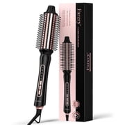 FARERY 1.5" Hot Curling Brush for Big Bouncy Curls, Non-Blowing Heated Round Brush, Black