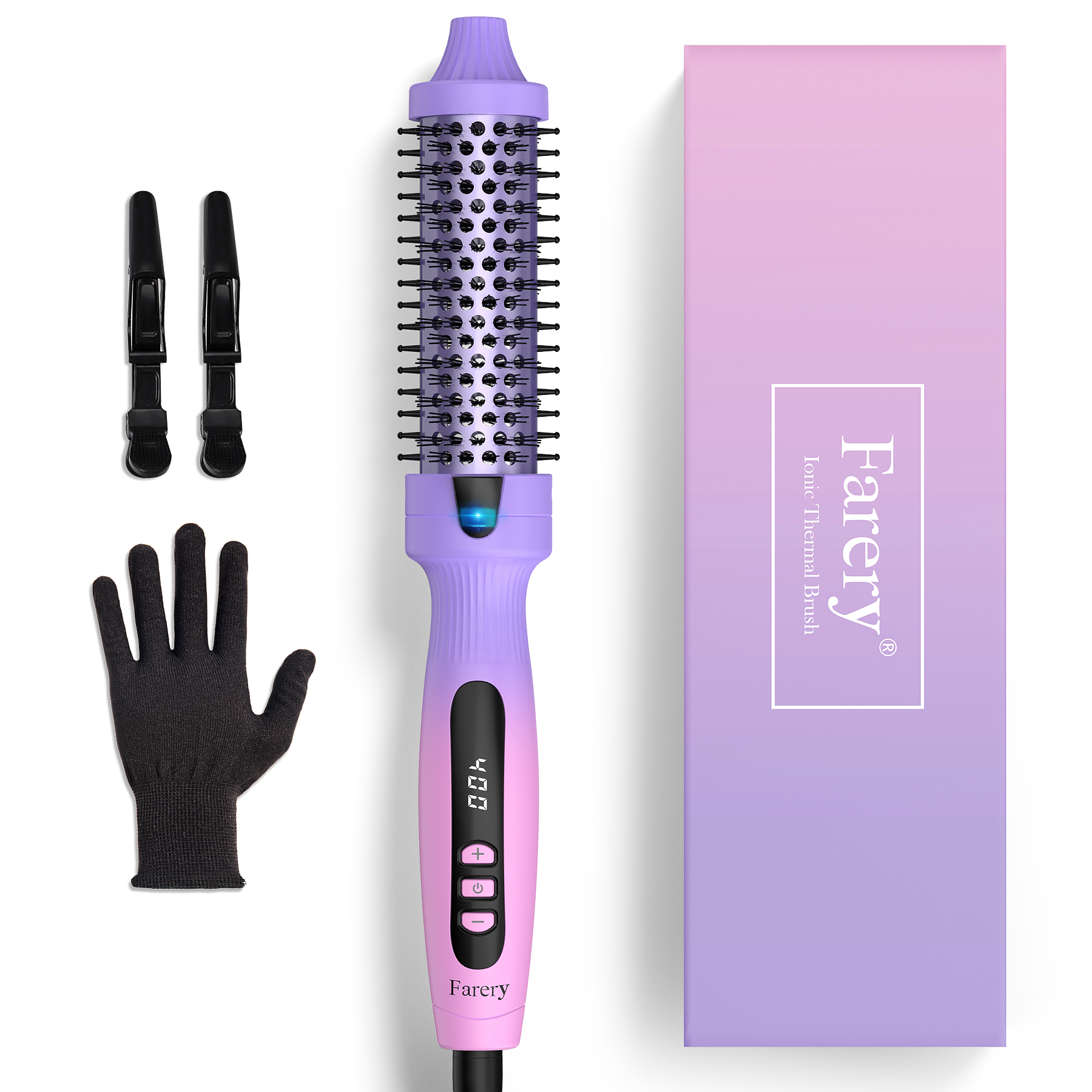 Conair Pro Ceramic Tools Porcelain Series SoftBristle Hot Air Brush, 1.25 Inch