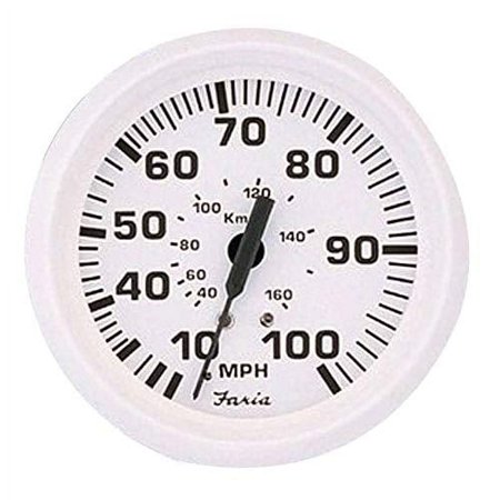 FARIA BEEDE 33113 Dress Speedometer (80 MPH) Pitot - 4, White
