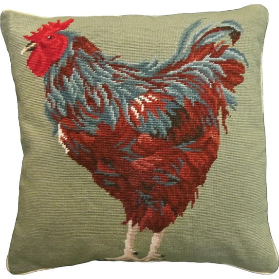Handmade Rhode Island Red Chicken Pillow-Rustic Charm