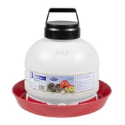 FARM-TUFF Durable Top Fill Hanging Plastic Automatic Poultry and Game Bird Fountain Waterer for Chickens, 3 Gallon Capacity