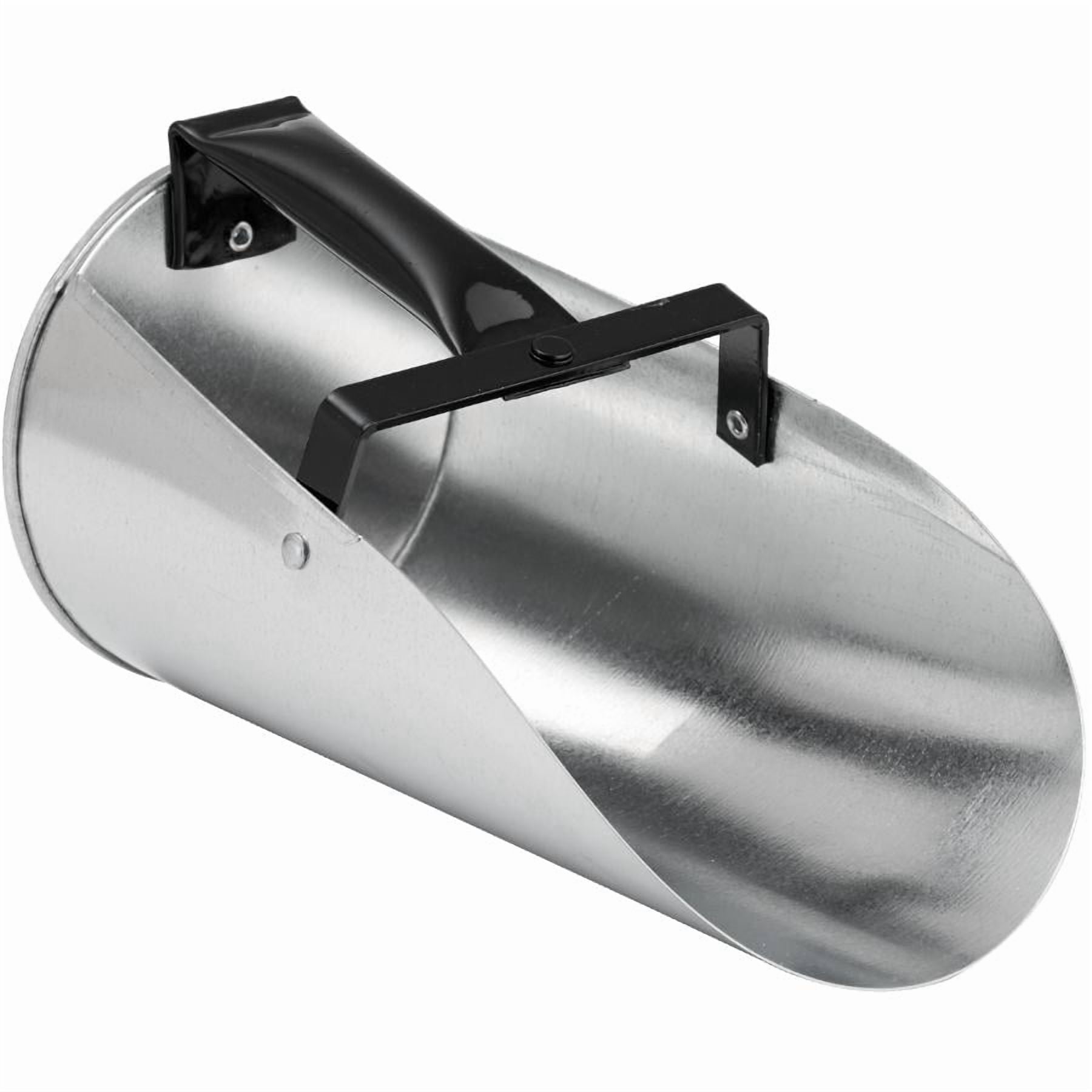 Farm Tuff 2 Quart Metal Feed Scoop, Silver (IR 2062)
