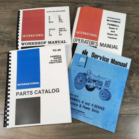 FARMALL INTERNATIONAL SUPER H TRACTOR SERVICE PARTS OPERATORS MANUAL SET REPAIR