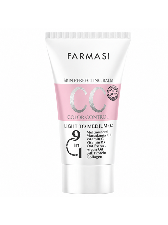 CC Color Control Cream, Natural and Flawless Finish, Enriched Formula with Multimineral and Spf 25+, All-Day Hold, All Skin Types, 1.7 fl. oz / 50 ml (Light to Medium)