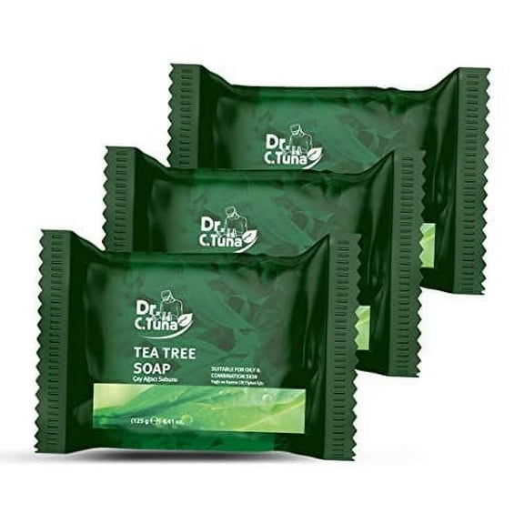 FARMASi Dr. C. Tuna STF9Tea Tree Soap, Soothes Dry, Itchy, Cracked, Irritated Skin, Powerful Skin Protection, Hydrating and Replenishing Skin Care, Face & Body Soap, 4.1 fl.oz (Pack of 3)