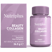 FARMASi Nutriplus Beauty Collagen Tablets, Non GMO, Gluten Free,1.3oz | Type I and Type III Hydrolyzed Collagen with Vitamin C, 2000 mg Collagen Per Serving, Unflavored, Daily Use, 30 Tablets