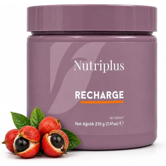FARMASi Nutriplus Recharge, Guarana Extract, Vegan, Sugar-Free, 7.41oz | Formulated with Guarana Extract and Caffeine to Help Keep You Active and Focused Throughout the Day, Gluten-Free, Hot & Cold