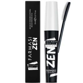Farmasi Zen Extension Lash Mascara, Volumizing, Lengthening, Blackest | Silicone Brush, Defining Effect, Separated Look, Lightweight Feel, Clump-Free Wear, Cruelty-Free, Paraben-Free, Smudge-Proof