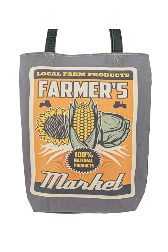 FARMER'S MARKET RECYCLED MILITARY TENT TOTE