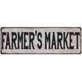 thumbnail image 1 of FARMER'S MARKET Vintage Look Rustic 6x18 Metal Sign Chic Retro 206180035154, 1 of 1