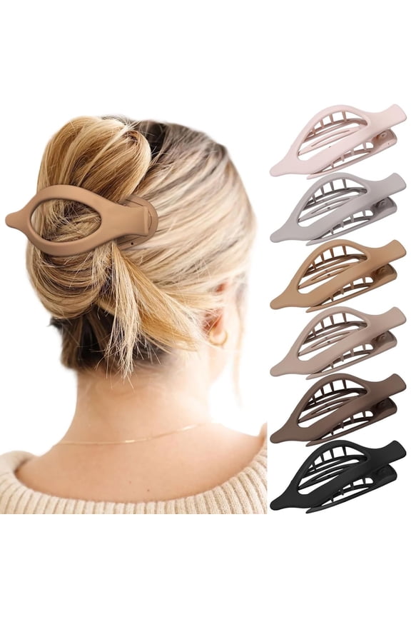 6-Piece French Small Flat Hair Clips for Women, Multicolor