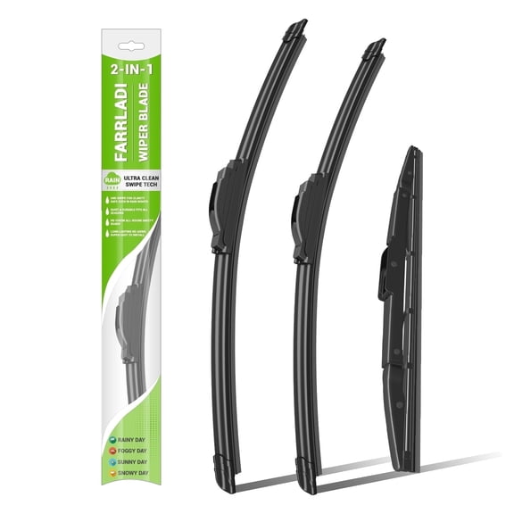FARRLADI Silicone Windshield Wipers Replacement for Honda CR-V 2012-2016,Original Equipment Automotive Replacement Wiper Blades - 26"+16"+13"(3 Pack)