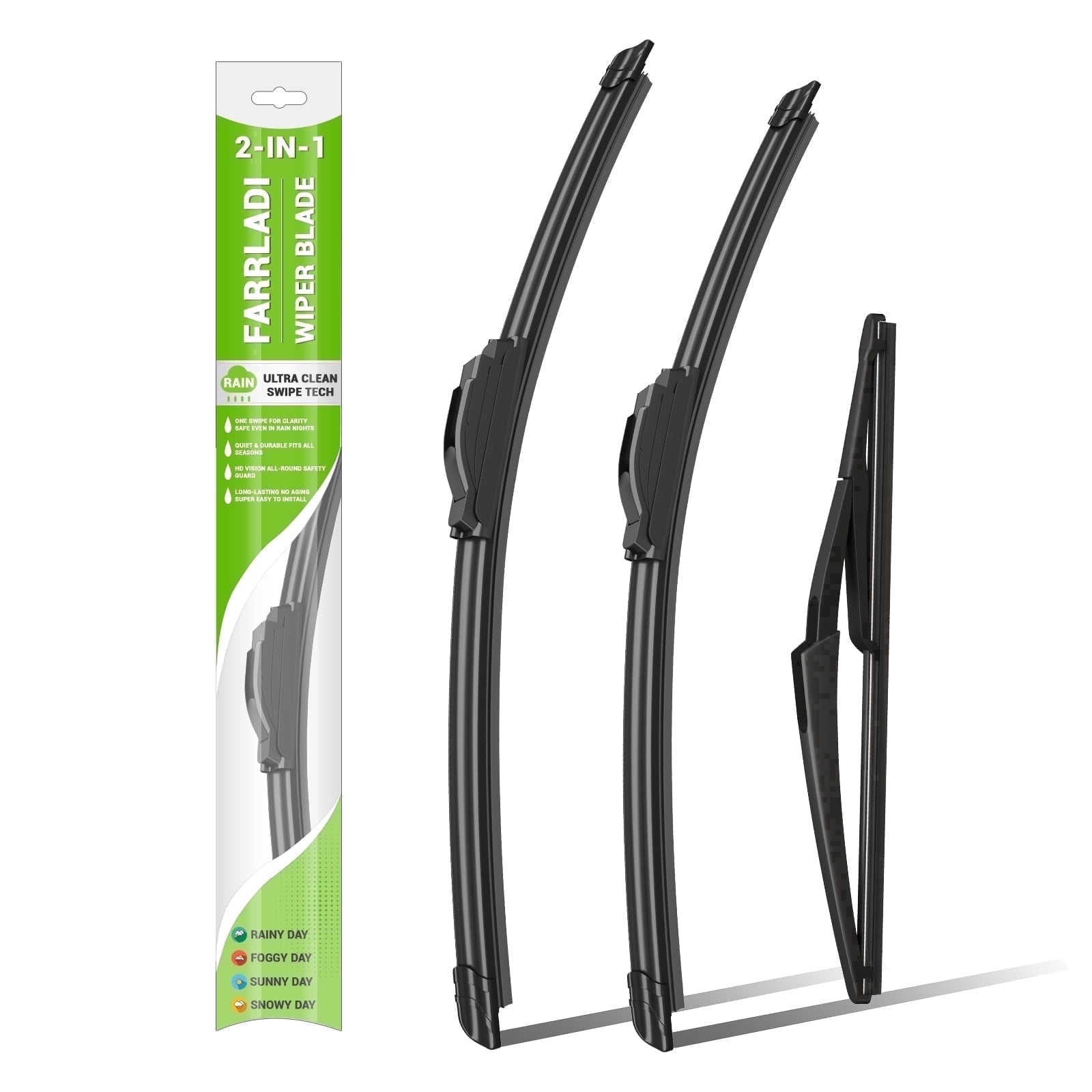 FARRLADI Silicone Windshield Wipers Replacement for Nissan Rogue 2014-2023,Pathfinder 2013-2021,Original Equipment Automotive Replacement Wiper Blades - 26"+17"+12"(3 Pack)