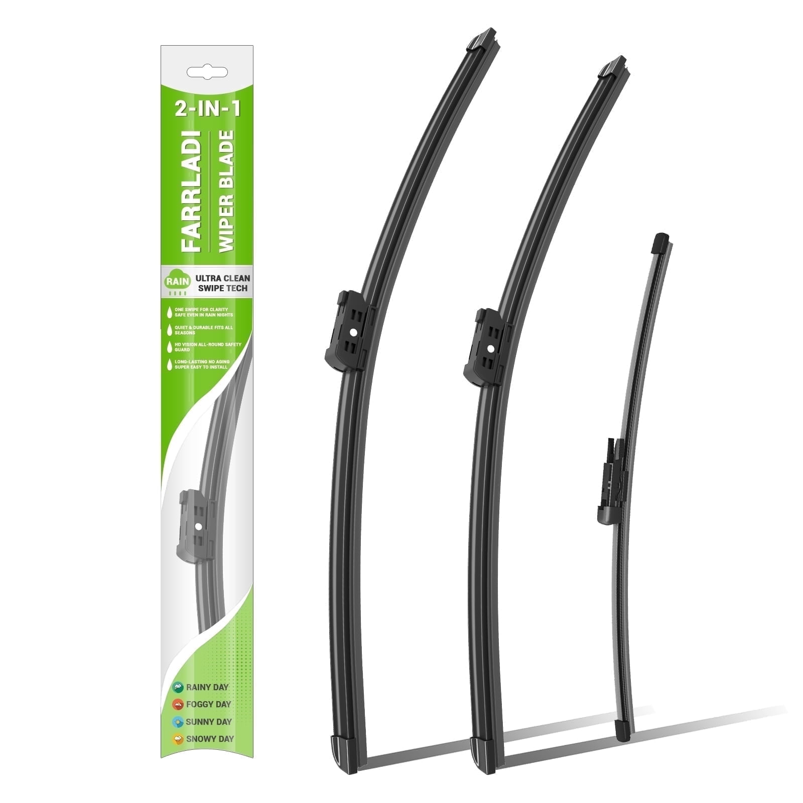 FARRLADI Silicone Windshield Wipers Replacement for Porsche Macan 2015-2024,Panamera 2014-2016,Original Equipment Automotive Replacement Wiper Blades - 24"+20"+15"(3 Pack)