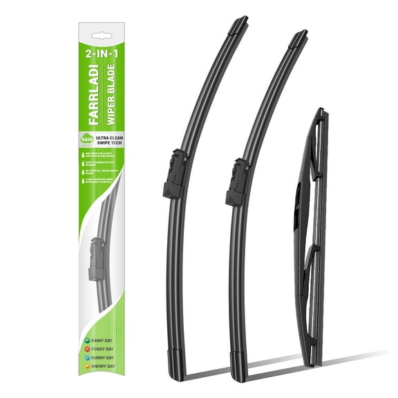 FARRLADI Windshield Wipers Replacement for Subaru Ascent 2019-2023,Easy installation,Streak-free 26 Inch+20 Inch+14 Inch All-Season Front and Rear Wiper Blades(Pack of 3)