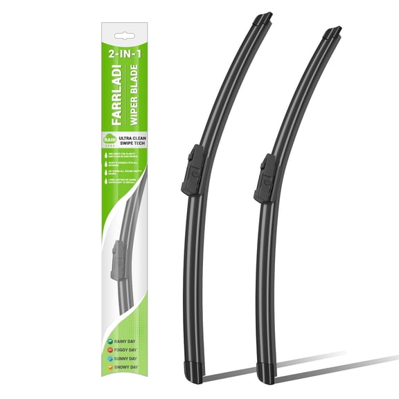 FARRLADI Windshield Wipers Replacement for Tesla Model 3 2017-2025/Tesla Model X 2023-2025 Easy installation,Streak-free 26 Inch+19 Inch All-Season Front Wiper Blades(Pack of 2)