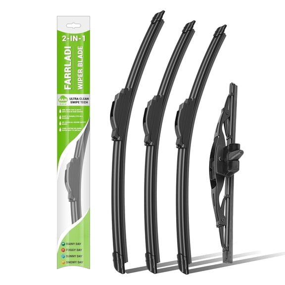 FARRLADI Silicone Windshield Wipers Replacement for Toyota FJ Cruiser 2007-2014,Original Equipment Automotive Replacement Wiper Blades - 16"+14"+14"+10"(Pack of 4)