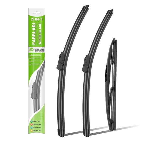 FARRLADI Windshield Wipers Replacement for Honda CR-V 2023-2025,OEM Quality Premium All-Season Front Rear Wiper Blades-24"+19"+10"(Pack of 3)