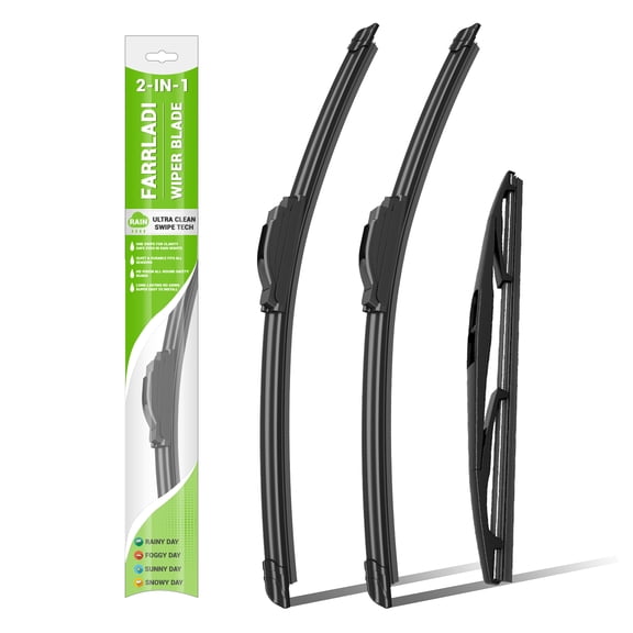 FARRLADI Windshield Wipers Replacement for Honda Passport 2019-2025,OEM Quality Premium All-Season Front Rear Wiper Blades-26"+24"+16"(Pack of 3)