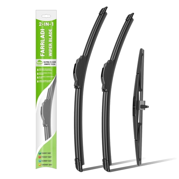 FARRLADI Silicone Windshield Wipers Replacement for Honda Pilot 2009-2015,Original Equipment Automotive Replacement Wiper Blades - 22"+21"+14"(3 Pack)
