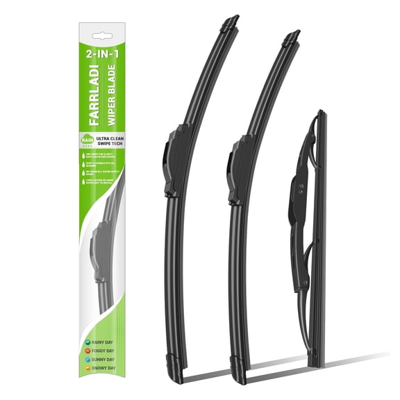 FARRLADI Windshield Wipers Replacement for Toyota Sienna 2005-2010,OEM Quality Premium All-Season Front Rear Wiper Blades-26"+19"+16"(Pack of 3)