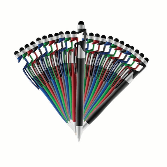 FARRYS WHOLESALE BULK PENS" TECH COLLECTION'' RETRACTABLE BALLPOINT CELL PHONE HOLDER STYLUS PENS"THE TECH SLIMSTER" 100 PACK (CHS 532)