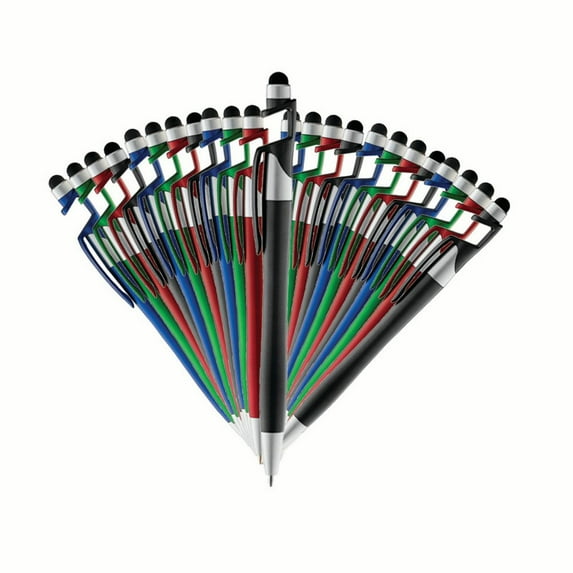 FARRYS WHOLESALE BULK PENS" TECH COLLECTION'' RETRACTABLE BALLPOINT CELL PHONE HOLDER STYLUS PENS"THE TECH SLIMSTER" 50 PACK (CHS 532)