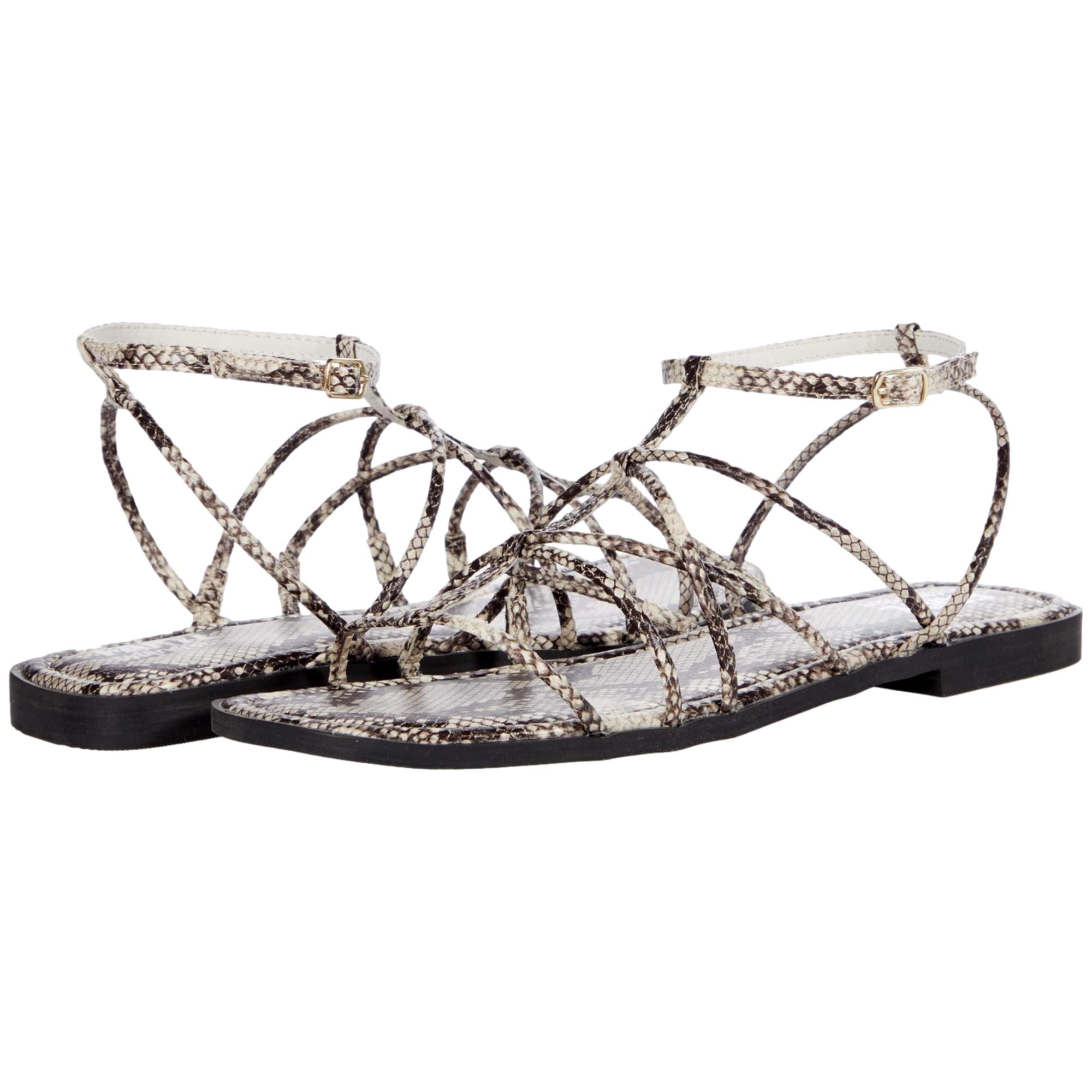 FARYL by FaryIrobin Calli Black / White Snake  CALLI-BWSNAKE Women's Size 7.5