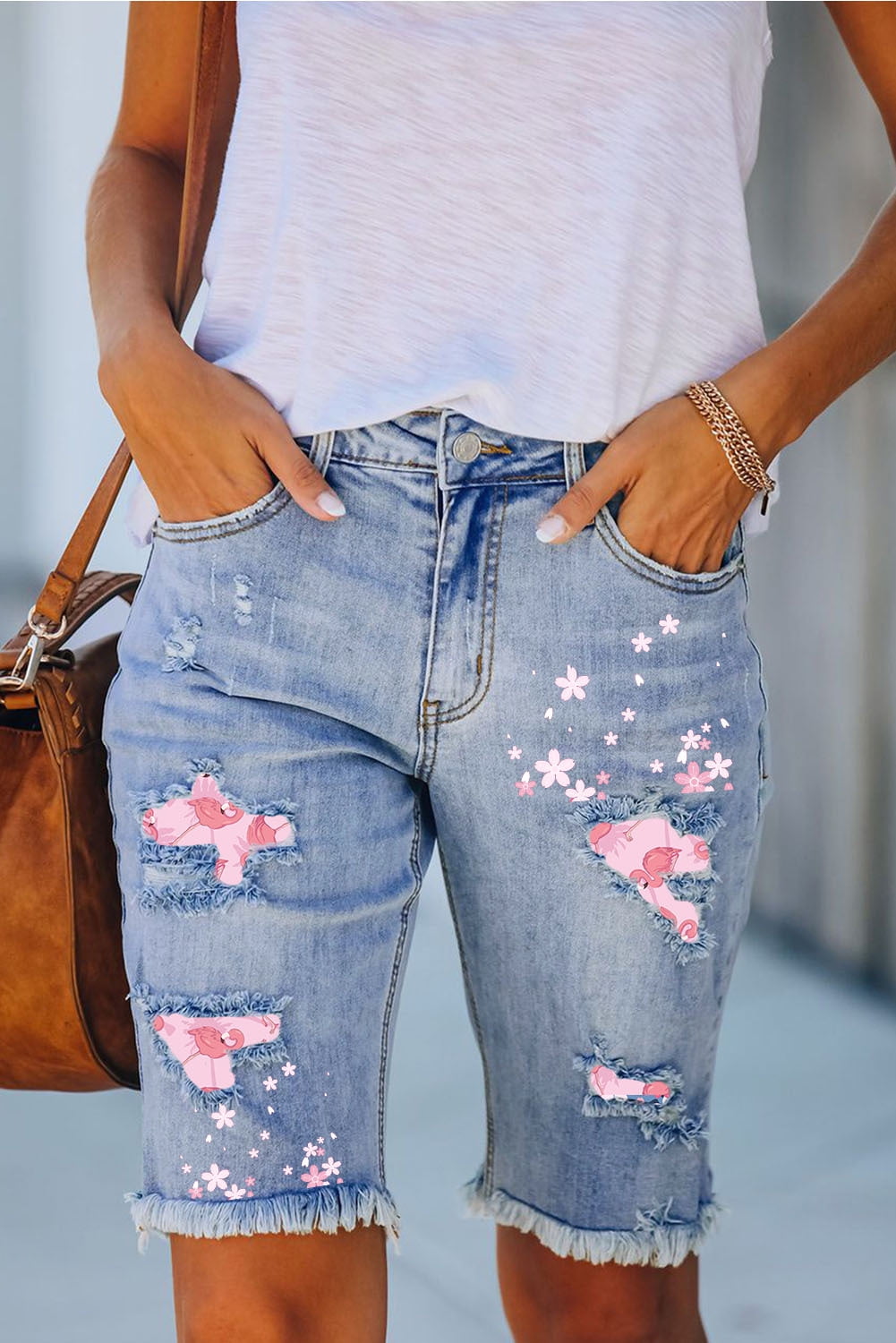 Patchwork bermuda shorts Bermuda, short