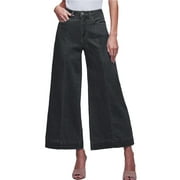 FARYSAYS Jeans for Women Wide Leg Jeans High Waisted Stretchy Trendy Cropped Baggy Front Seam Denim Pants