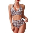 thumbnail image 1 of FARYSAYS Women's 2 Piece Leopard Bikini Swimsuits Fashion High Waist Summer Beachwear Bathing Suits Sets, 1 of 31