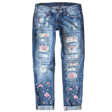 American Flag Stretch Washed Bootcut Jeans