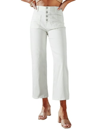 Super High Waisted Cropped Straight Pants