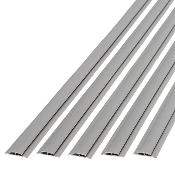 FASÄDE 47 in. Decorative Vinyl Divider Trim Argent Silver (5 Pack)