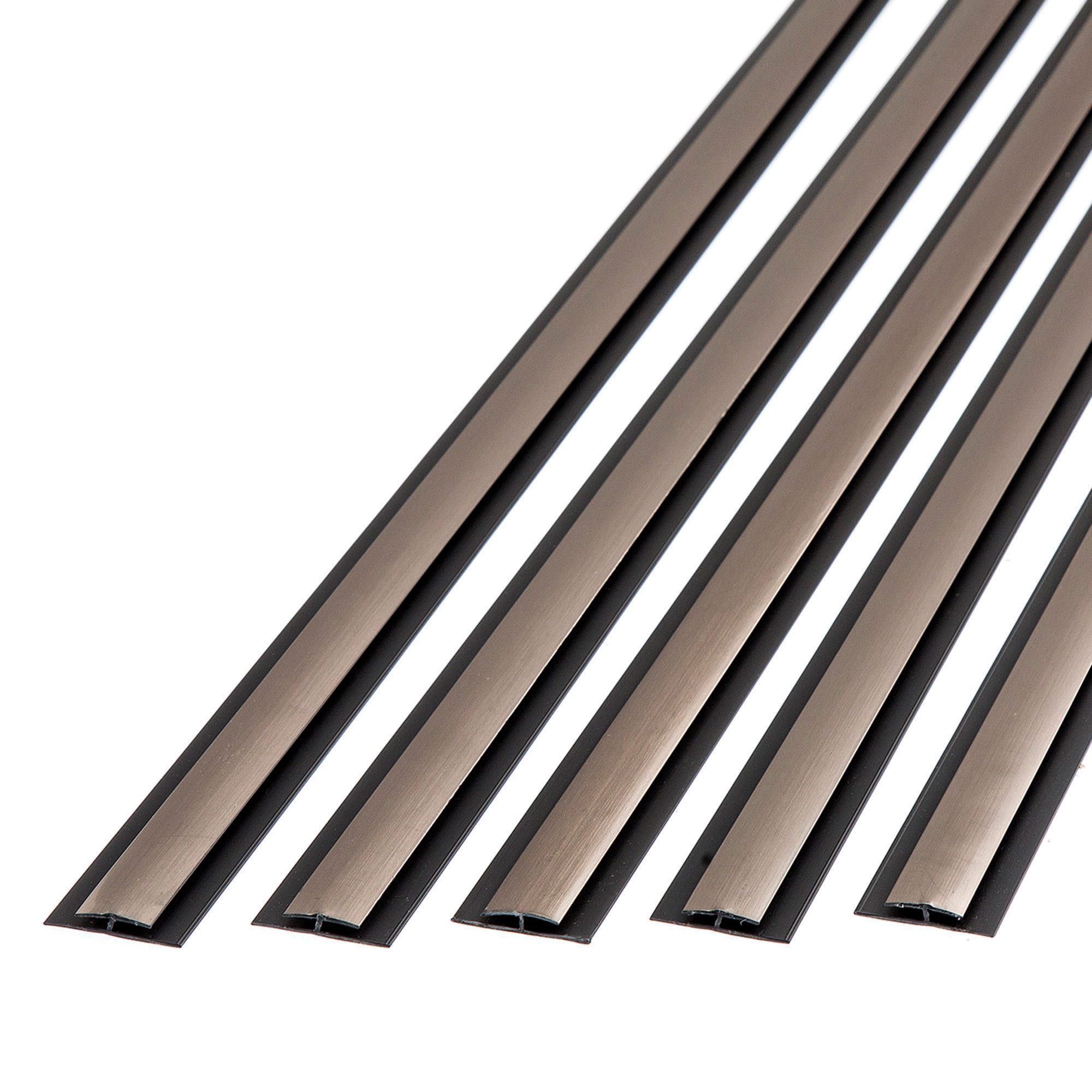 Brushed Nickel 47 in. Decorative PVC Divider Trim (5 Pack)