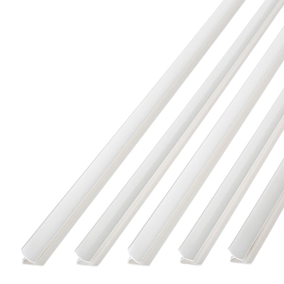 FASÄDE 47 in. Decorative Vinyl Inside Corner Trim in Gloss White (5 Pack)