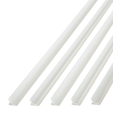 FASÄDE 47 in. Decorative Vinyl Large Profile Inside Corner Trim Gloss White (5 Pack)