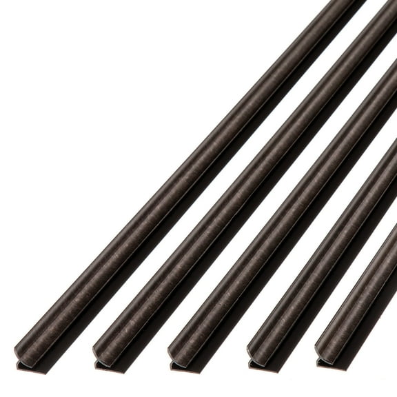 FASÄDE 47 in. Decorative Vinyl Large Profile Inside Corner Trim Smoked Pewter (5 Pack)