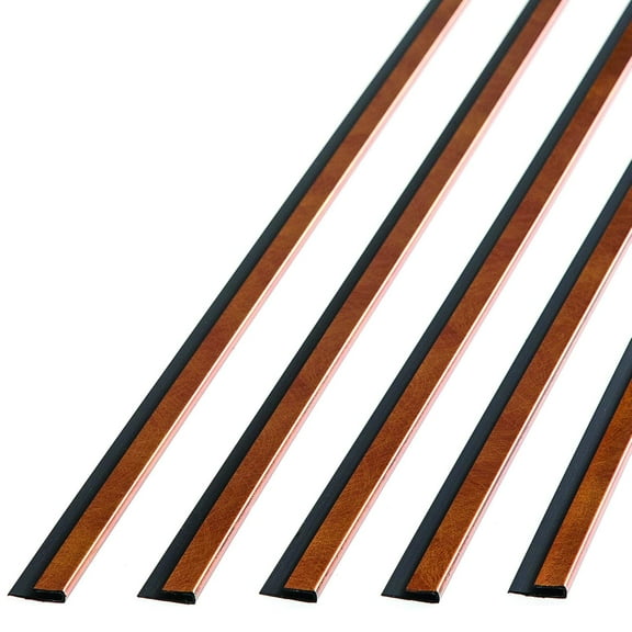 FASDE 47 in. Decorative Vinyl J Trim Antique Bronze (5 Pack)