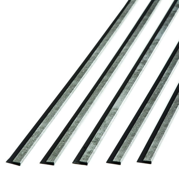 FASDE 47 in. Decorative Vinyl J Trim Crosshatch Silver (5 Pack)