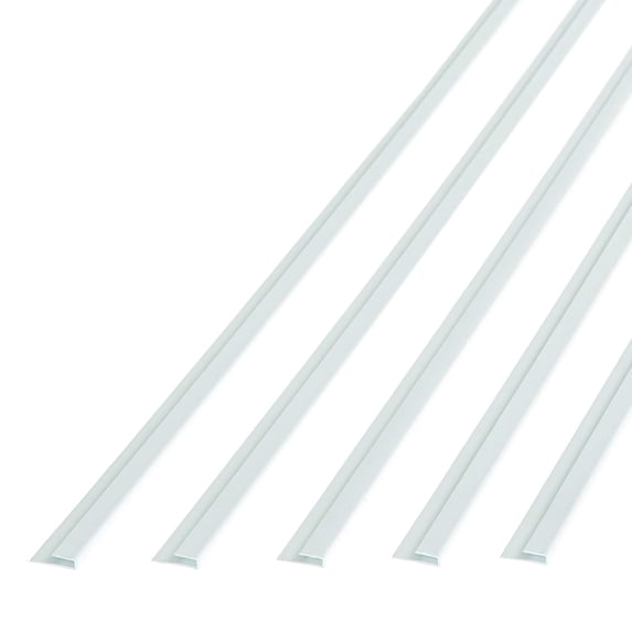 FASÄDE 47 in. Decorative Vinyl J Trim Gloss White (5 Pack)