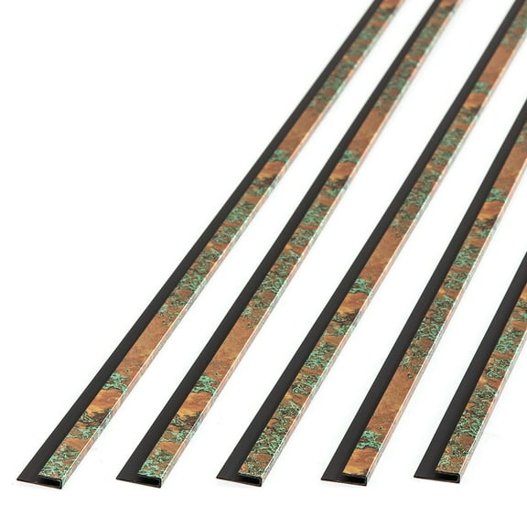 FASÄDE 47 in. Decorative Vinyl J Trim in Copper Fantasy (5 Pack)