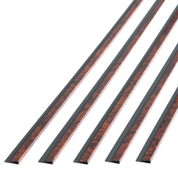 FASÄDE 47 in. Decorative Vinyl J Trim in Moonstone Copper (5 Pack)