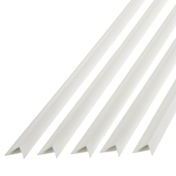 FASÄDE 47 in. Decorative Vinyl Large Profile Outside Corner Trim Matte White (5 Pack)