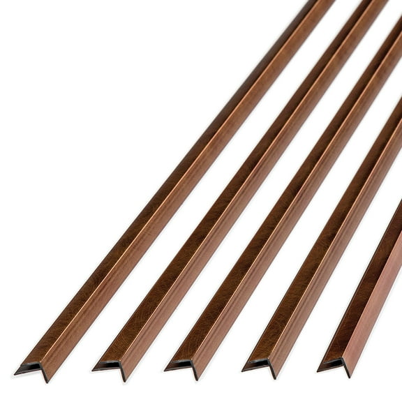 FASÄDE 47 in. Decorative Vinyl Outside Corner Trim Antique Bronze (5 Pack)