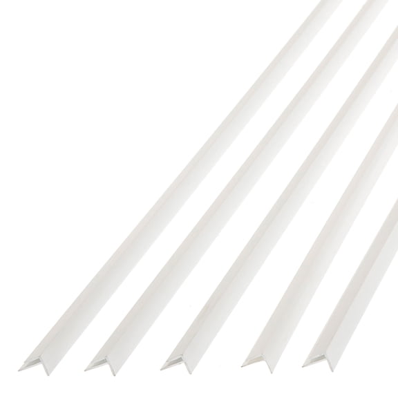 FASÄDE 47 in. Decorative Vinyl Outside Corner Trim Matte White (5 Pack)