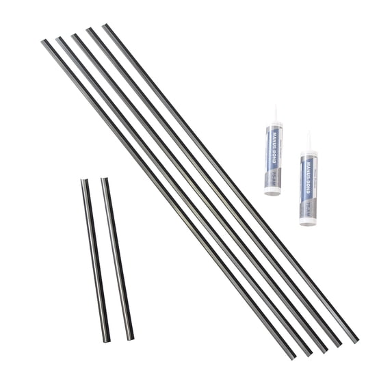 FASÄDE Backsplash Accessory Kit Brushed Steel